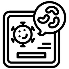 Bacteria Icon. Bacteria test icon