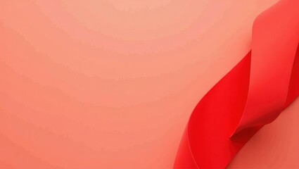 Ruby red safe on left. Red ribbon awareness symbol on peach background