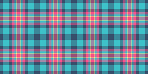 Playful tartan design featuring bright stripes and grid details,