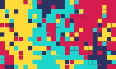 Continuity color image cube bold. Paper grid ornamental wallpaper. Presentation invitation card web.