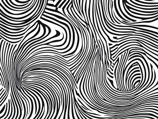 Abstract Black and White Swirling Lines Pattern Creates a Dynamic Visual Effect
