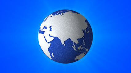 Earth globe blue news background
