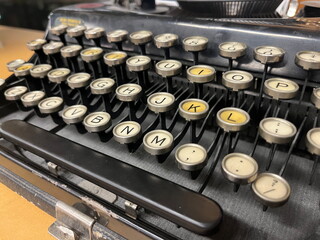 vintage typewriter with space