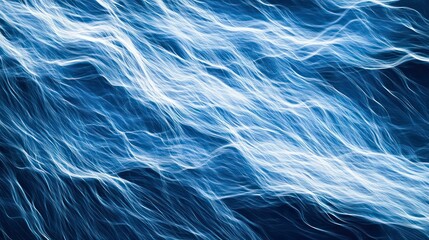 Obraz premium Abstract blue and white wavy lines background texture.