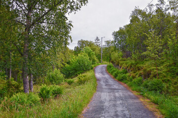 Aselund hiking from Sukkertoppen, The Sugar Top trail views, coast and fjord, World War Bunkers, Norway, Scandinavia Europe.