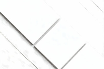 White Square Frames Lie on a Diagonal White Wood Background with a Textured Border