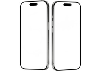 smart phones  isolated on empty background for making mockup and advertising premium png photo	