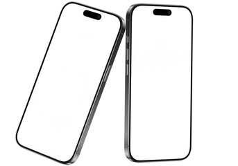 smart phones  isolated on empty background for making mockup premium png photo	