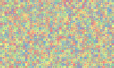 Fototapeta premium Textured cube pattern with colourful tiles and elegant symmetry. Ideal for graphic design projects, backgrounds, and trendy decorative material.