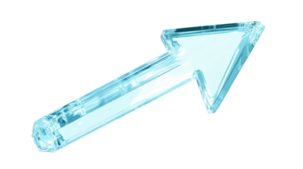 Glass arrow transparent background