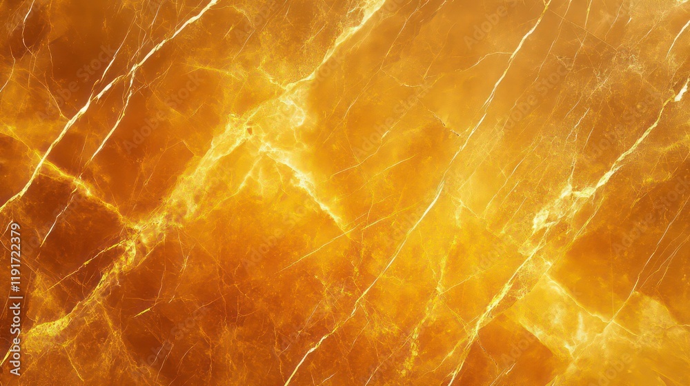 Poster Close-up of amber-hued marble texture with visible veins and patterns.