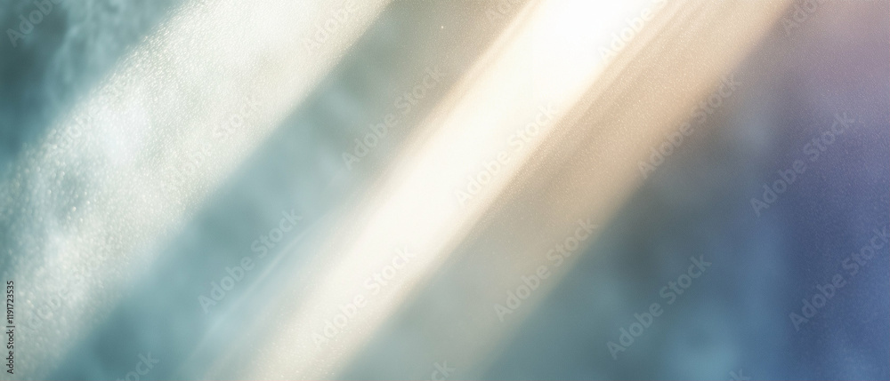 Poster light rays shining through background creating serene atmosphere and visual depth
