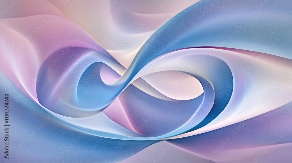 Poster Abstract Digital Art Smooth Flowing Curves background 