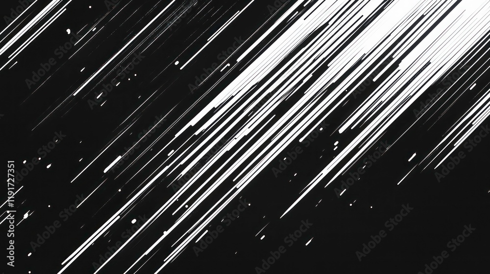 Poster abstract black and white diagonal lines background.