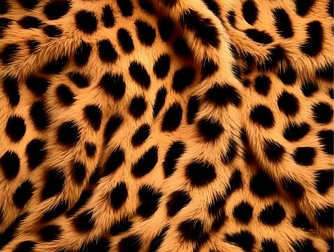 Soft, Luxurious Spotted Fur Texture Background with Dark Brown Spots