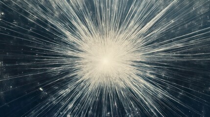 Abstract light burst, radiating energy, glowing center, dark background.