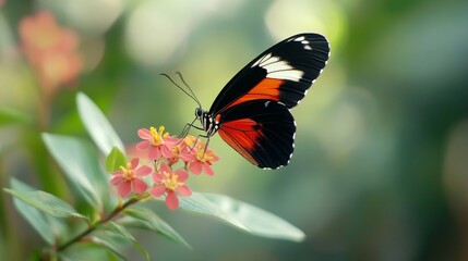 Butterfly on spring flower