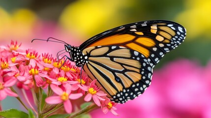 Fototapeta premium Butterfly on spring flower