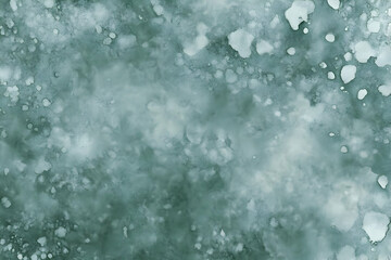 Abstract Green Watercolor Background Texture with Soft Blurry White Splashes and Splatters