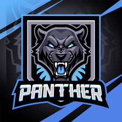 Panther head esport mascot logo design