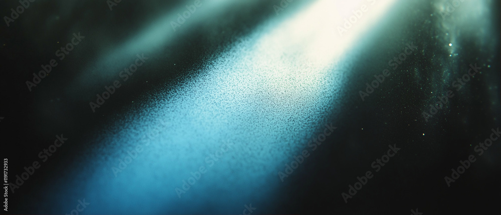 Poster light beam shining through background with particles and haze creating a mystical atmosphere