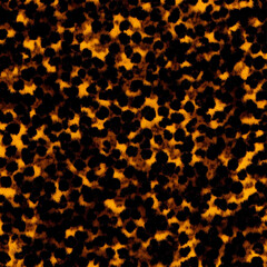 Seamless Leopard Print Fur Texture Background with Black and Gold Spots