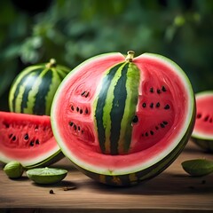 fruit red watermelon on a plate