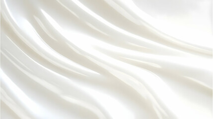 Obraz premium White Satin Fabric Flows and Creates Elegant Curves Gently Across the Frame