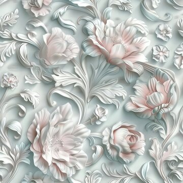 Serene Floral Reflections. Tranquility in Nature concept