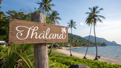 Fototapeta premium Relaxing beach day in thailand scenic landscape tropical paradise clear water serene view