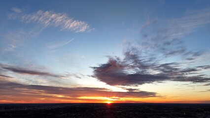 Sunset over suburbia