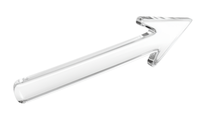 Glass arrow transparent background