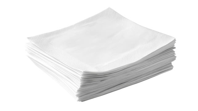 Paper napkins transparent background