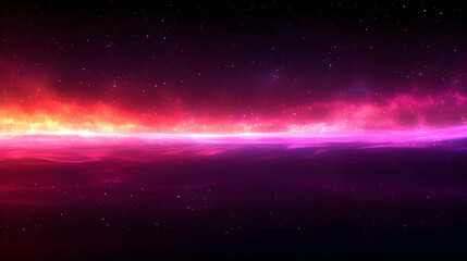 Obraz premium Cosmic Nebula with Vibrant Hues of Red, Pink, and Purple