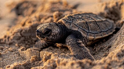Obraz premium Harmony of Reptilian Life. A diverse ecosystem of tortoises and turtles