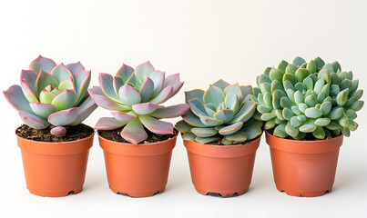 Beautiful Succulent Plants in Terracotta Pots