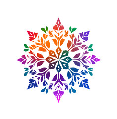 Colorful Abstract Geometric Flower Design