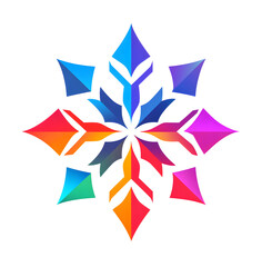 Colorful Abstract Geometric Flower Design