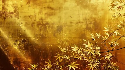 Antique-style Japanese background gleams with intricate gold motifs, radiating timeless elegance. Ai Generated