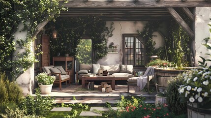 Country Garden Corner A cozy outdoor corner