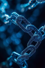 Blockchain security network with hexagonal cells, enhancing data safety and protection