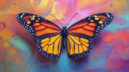 Beauty in Flight. A mesmerizing look at a fluttering butterfly