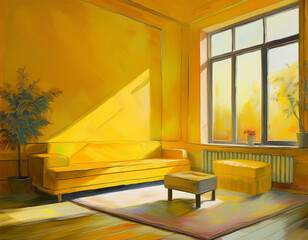 yellow room corner