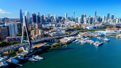 Obraz premium Aerial view of Sydney in daytime
