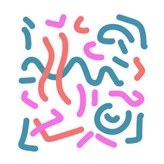 Fototapeta premium Colorful simple modern line pattern, hand drawn line pattern, colorful cute line pattern