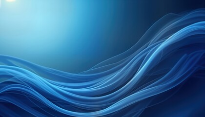 Obraz premium Abstract graphic design with flowing light blue, dark blue lines. Dynamic, modern abstract banner background for corporate presentations marketing materials. Elegant, futuristic design. Suitable for