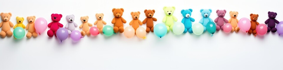 banner. border. teddy bear. children's party. birthday. frame. postcard. background. wallpaper.