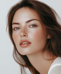 Naklejka premium close up of a woman face