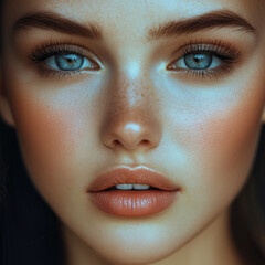 Fototapeta premium close up of a woman face