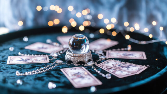 Mystical Crystal Ball Tarot Cards Fortune Telling Reading